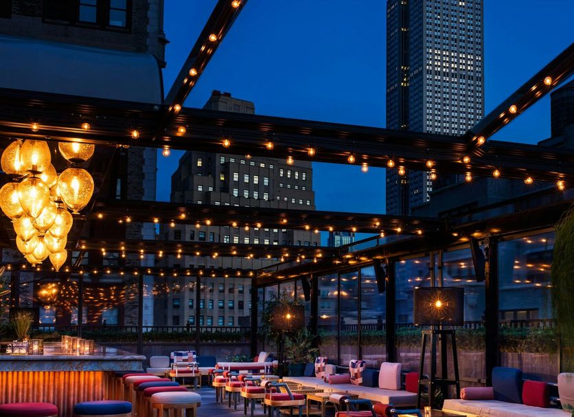 Moxy Times Square Outdoor Bars Lower Manhattan 6+ Hundred Rooftop